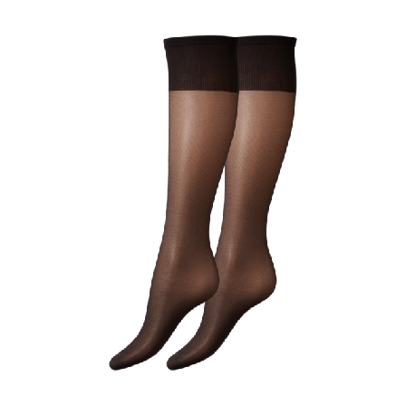 Å WOMAN Knästrumpor, 20 den, matt, 2-pack Knästrumpor Dam Svart ONESIZE