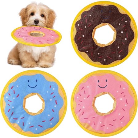 Flydende hundelegetøj, holdbart vandhentelegetøj til hunde – 3 stk. donut-poollegetøj til små og mellemstore hvalpe, udendørs sommersvømning Pla