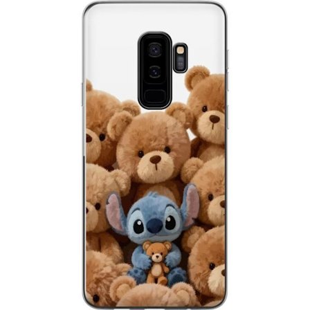 Kompatibel Mobilcover til Samsung Samsung Galaxy S9+ Sød og sikker illustration med Stitch omgivet af bamser, der skaber en varm og legende følelse