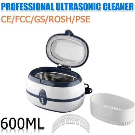 Ultralydsrenser - FLOUREON - 600ml - Rengøring af Smykker - Automatisk Beholder - Briller