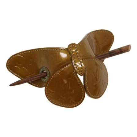 Louis Vuitton Vintage Pre-owned Leather hair-accessories brun, Dam Vintage Smycken, Dam, Storlek: ONE SIZE