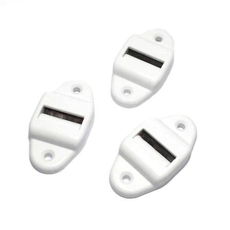 6 st Traverse Rod Slides Gardin Ersättning Vit Plast Snap-in Traverser Slides Fönster Dörr Dusch Gardiner Tillbehör