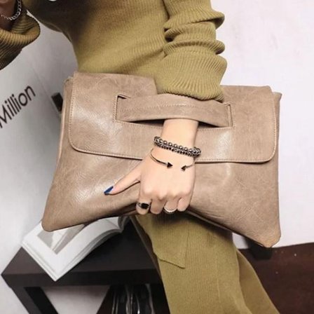 Dam Kuvertväska PU Läder Crossbody Väskor KHAKI
