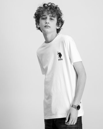 U.S. Polo Assn. Player 3 Tshirt Hvit T-skjorter Gutt - Kids Brand Store