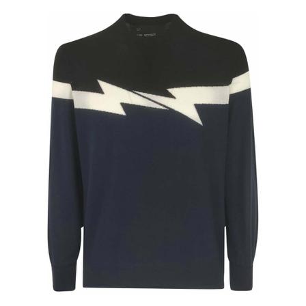 Neil Barrett, Sweatshirt Blauw, Heren, Maat:M