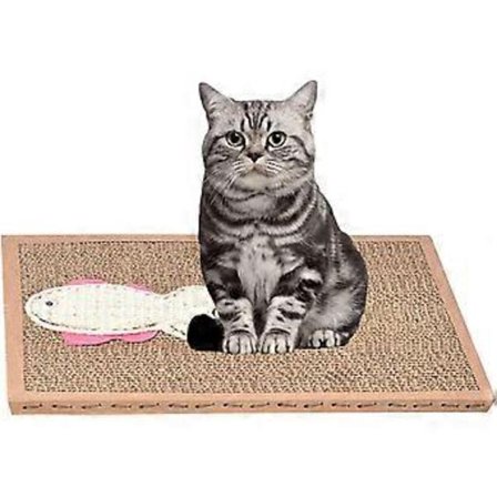 Kradsebræt til katte, Sisal kradsebræt til katte, Kradsebræt til katte, Lounge kradsepuder med katteurt til katteslibekløer, hvile, sofa- og 