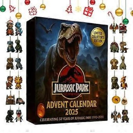 Jurassic Park kalender Jul Dinosaurie Adventskalender 2025 24 Dagar Akryl F