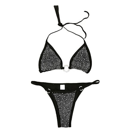 Naiset Kiiltävä Bikini Mikro Seksi Naru Kaksi Osainen Uimapuku Naisten T