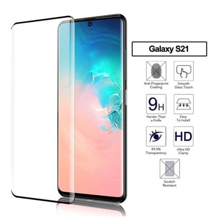 Galaxy S21 Heltäckande Hd Skärmskydd Kolfiber Displayfilm Svart