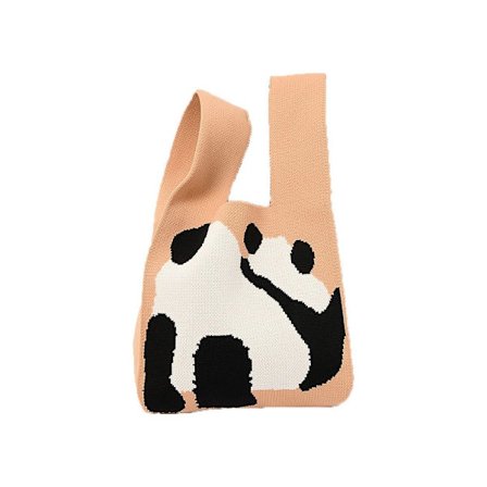 Strik håndtaske Tote Bag KHAKI