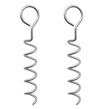 Trampolinpløkker, Korkskrueform Trampolinanker Sæt Stål Spiralpløkker, Jordpløk til Trampoliner Telte Gynge, B