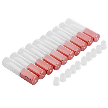 10 stk./parti Tomme Gjennomsiktige PE Lipgloss-tuber Plast Lip Balm Leppestift Mini Prøve Kosmetisk Beholder