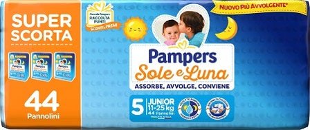 Pampers Sole Luna Trio Junior 44 Pezzi