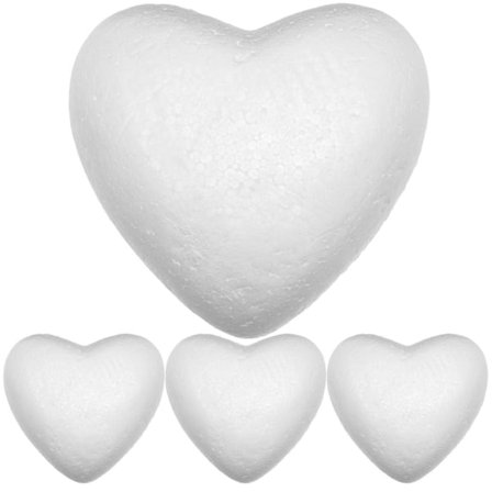 4 st Hjärta av hantverksfoam DIY Modellering Foam Hjärta Blomsterarrangemang Foam Hjärta Bröllopsdekor