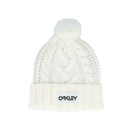 Oakley - Vit pom Beanie - Harper Beanie Arctic White/Blackout Pom @ Hatstore