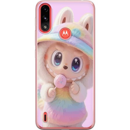 Kompatibelt Mobilskal till Motorola Motorola Moto E7 Power Monster kanindocka vinylfigur roliga uttryck