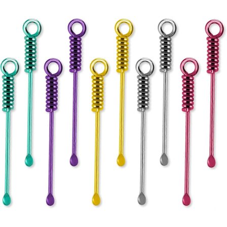 10 Stycken Sked, Legering Mini Sked Liten Spade Sked Bärbara Hängen Halsband Mini Spade Sked för Kryddor Salter Sand