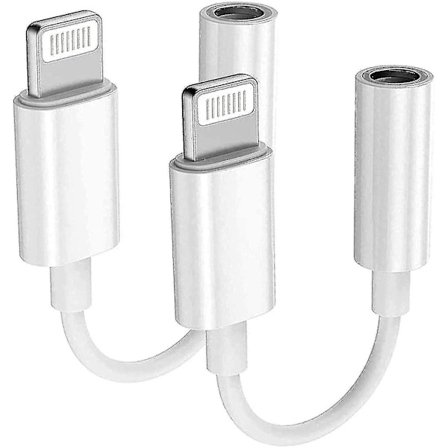 2 Pack-apple Lightning To 3.5 Mm Headphone Jack Adapter Connector