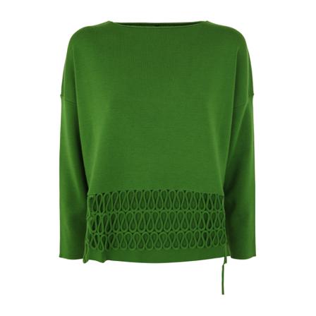 PierAntonioGaspari, Round-neck Knitwear Zielony, Kobieta, Rozmiar: S