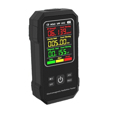 EMF-mätare, batteridriven digital elektromagnetisk fältstrålningsdetektor för EMF-inspektioner i hem och kontor