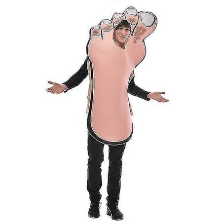 Rolig Foot Cosplay Jumpsuit Tunika Halloween Kostym För Vuxna Män Nolvety Karneval Party Maskeraddräkt
