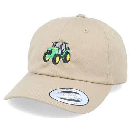 Iconic - Beige unconstructed Keps - Kids Tractor Khaki Dad Cap @ Hatstore