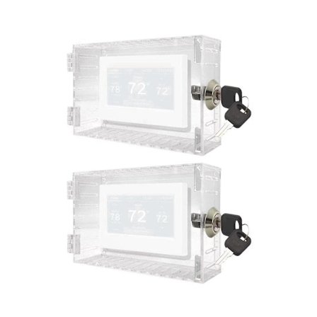 Universal termostatlåsboks med nøgle, gennemsigtig termostatdæksel til termostat på væggen, termostat Gua