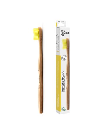The Humble Co. - Brosse à Dents En Bambou - Humble Brush Adult Doux Poils Jaune