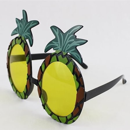 1 x Ananas Solbriller Briller Spesifikasjoner Hawaiisk Hula Fancy Dress Up Kostyme Tilbehør