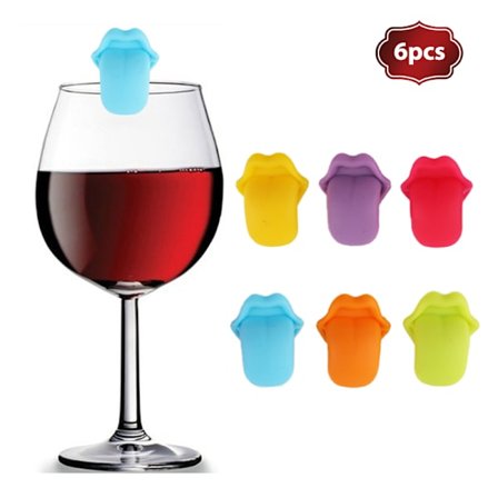 6st tungformad vinglas silikonetikett igenkänningsmarkör C