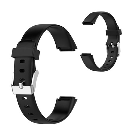 Fitbit Luxe klockarmband i silikon - Svart / Storlek: L