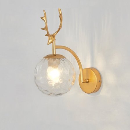 LED-glasvägg sovrum sänglampa vardagsrum studie trappa vägglampa, strömkälla: utan glödlampa (6104 Golden Water Grain Light)