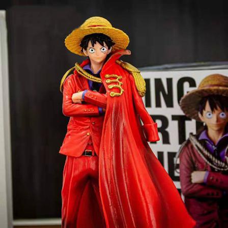 One Piece Luffy 20-årsjubileum Action Figure Red Cloak Pvc Co