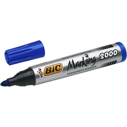 BIC Märkpenna Marking 2000 permanent märkpenna, medium1,7 mm bredd, blå, 12-pack - Lyreco - Kontorsmaterial - Pennor - Märkpennor - Rund spets