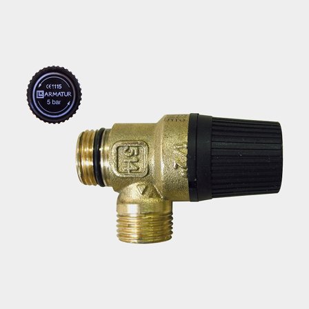 Sicherheitsventil für Warmwasserbereiter Isotemp Square, 5 kp/cm² passend für 16 Liter - Boot