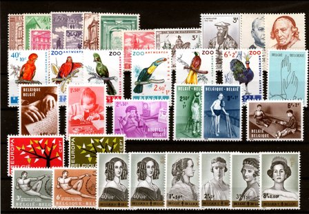 Belgien - Komplet årgang 1962 - Postfrisk