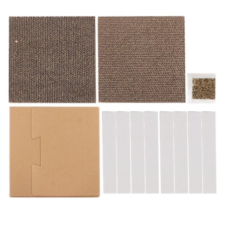 Katt Papphus med 2 Kløsebrett Dobbeltlag Stort Rom Kjølepapir Katt Kløseleke Katt Papphus