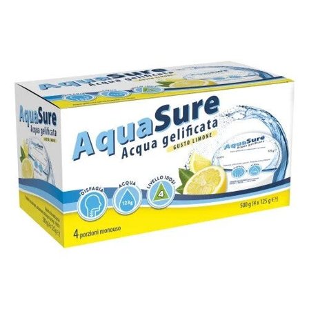 Aquasure Acqua Gelificata Limone Edulcorata Multipack 4 Pezzi Da