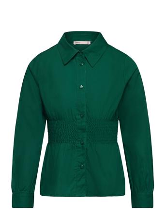 Kogkarla Ls Smock Shirt Wvn Kids Only Green