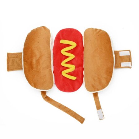 Hotdog-kostume til kæledyr - Hotdog-tøj til kæledyr - Halloween-kostumer - Holdbart til hunde (M)