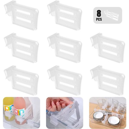 8 st kökskylskåpsdelare, avdelare, förvaringsklämmor för hyllor