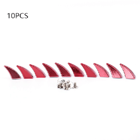 10 stk. DIY farverige legeringsspidser Punk nitter Nitte kugle til tøj hat dekoration (rød)