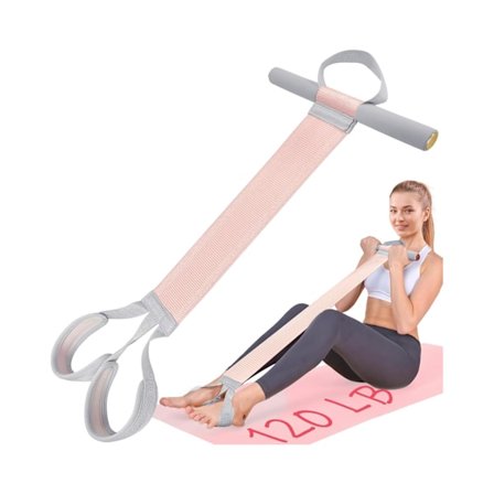 Modstandsbånd med håndtag - 120lb kraftigt stof træningsbånd til træning af hele kroppen, skridsikker styrketræning til ben, arm