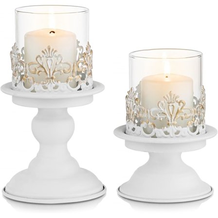 Kynttilänjalka pilarikynttilälle - Kulunut kynttilänjalka Metallihurrikaanikyntelikkö Pääsiäisen joulupöydän keskipisteen koristeluun