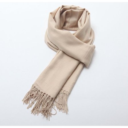 Tørklæde Dame Vinter Tørklæde Dame Vinter Tørklæde Ekstra Langt Tørklæde Sjal 200*60cm Beige