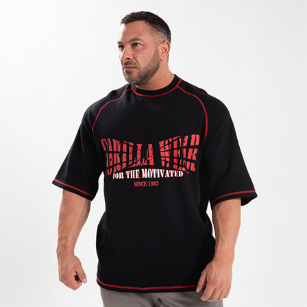 T-shirts Gorilla Wear Finley Oversized T-shirt Sort Rød - Bodyman.dk
