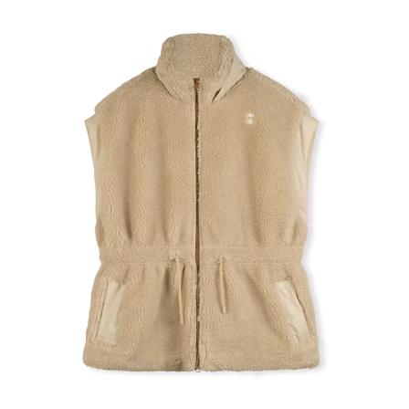 10Days Reversible teddy vest , Beige , Dames , Maat: XS