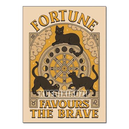 Animal Tarot Cards Diamantmålning Söt Tvättbjörn Katt 5D Diy Full Rhinestone Mosaic Broderi Kors Stygn Kit Home Inredning Gåvar FDX3188 30x40cm Square