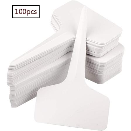100 stk Mini T-formet plastplantepinner Stick-In etiketter Etikettplanting Markører Skilt 6CM * 10CM Praktisk for alle gartnere (Multi)
