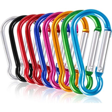 30 stk aluminiumslås spenne D-ring, nøkkelring, fjær h